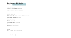 Desktop Screenshot of benjaminbeguin.com